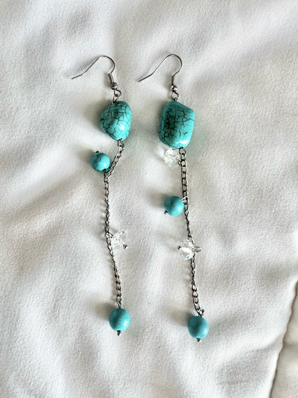 Free w/ Purchase Vintage Turquoise Drop Dangle Earrings - Picture 2 of 2